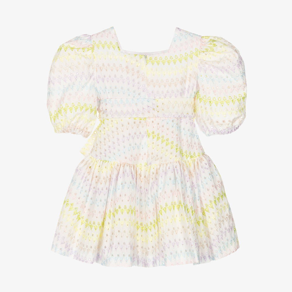 Irpa-فستان قطن برودوري لون أبيض | Childrensalon Outlet