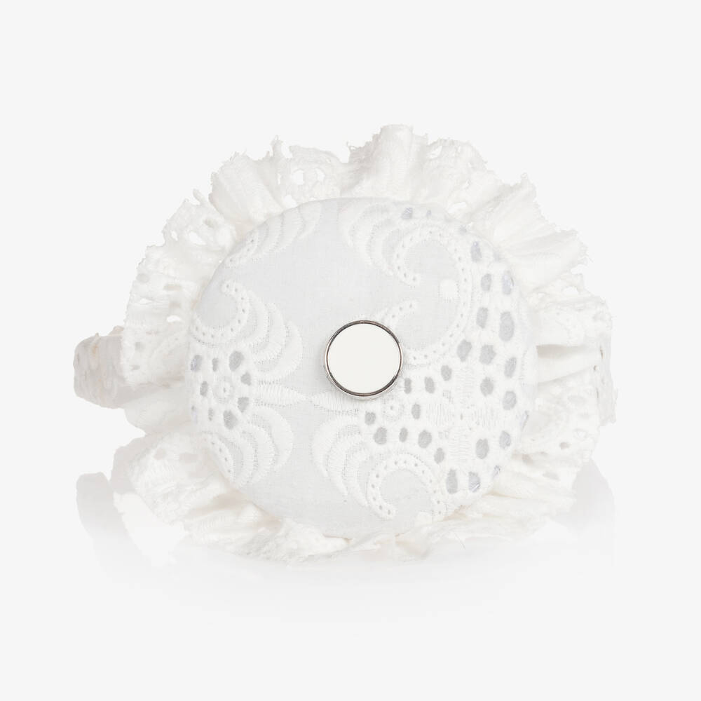 Irpa-Girls White Rosette Hairband | Childrensalon Outlet
