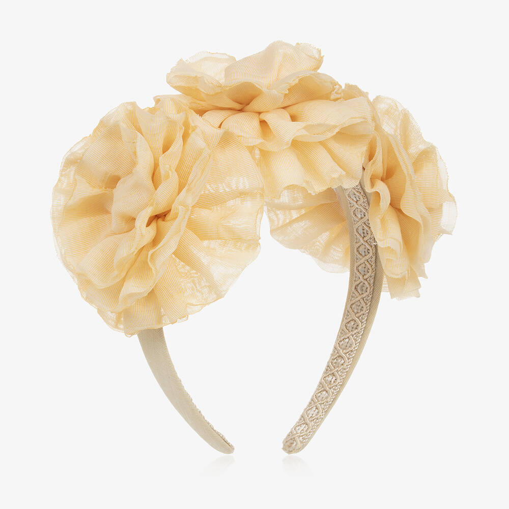 Irpa-Girls Yellow Flower Hairband | Childrensalon Outlet