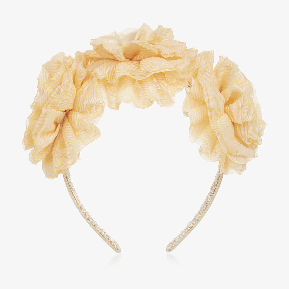 Irpa-Girls Yellow Flower Hairband | Childrensalon Outlet