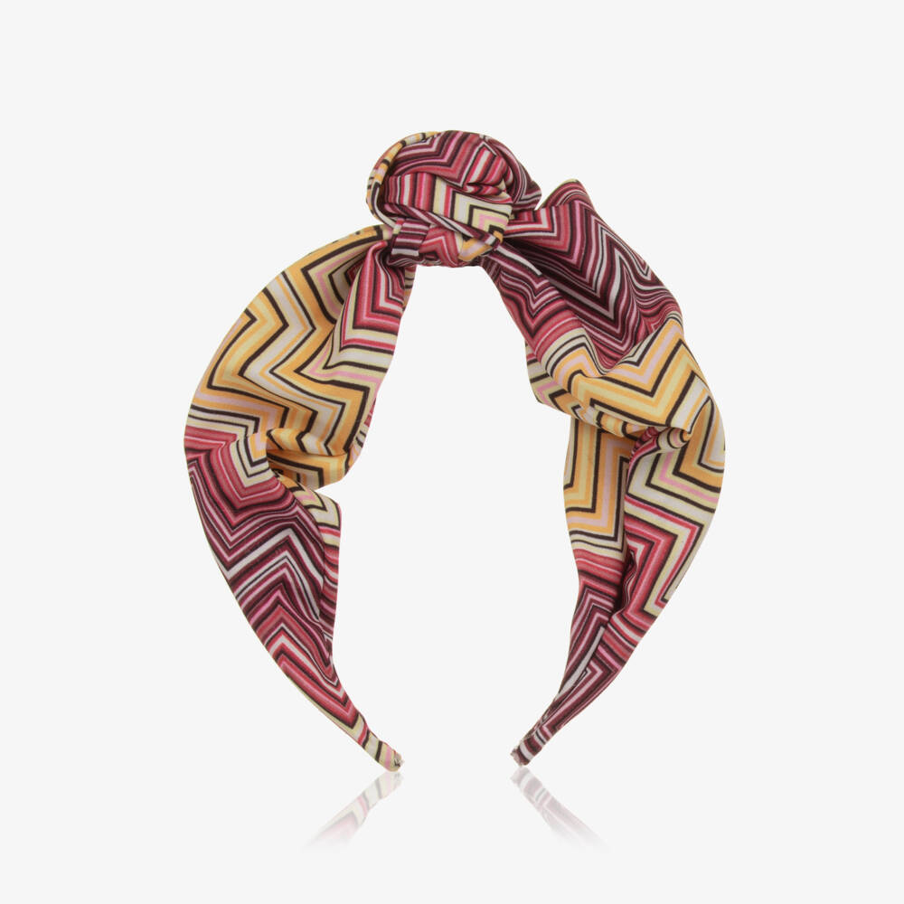 Irpa-Girls Zigzag Pink & Yellow Headband | Childrensalon Outlet