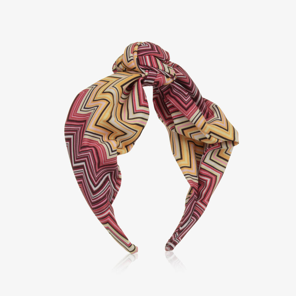 Irpa-Girls Zigzag Pink & Yellow Headband | Childrensalon Outlet