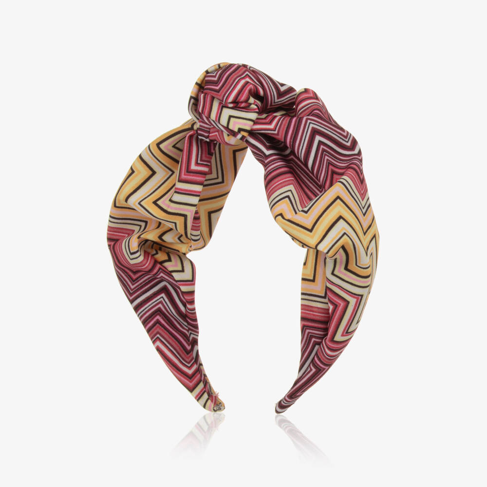 Irpa-Girls Zigzag Pink & Yellow Headband | Childrensalon Outlet