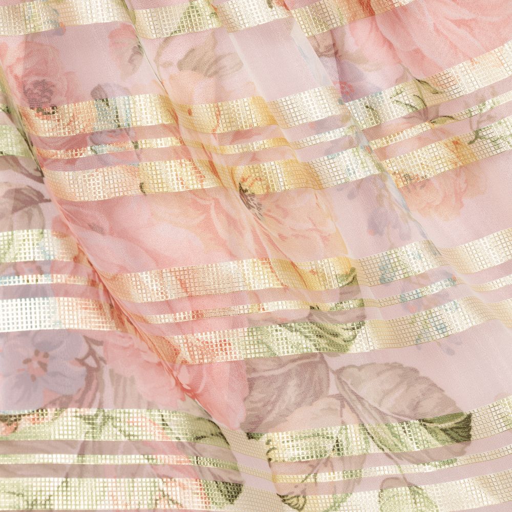 Irpa-فستان أورغانزا لون زهري وذهبي | Childrensalon Outlet