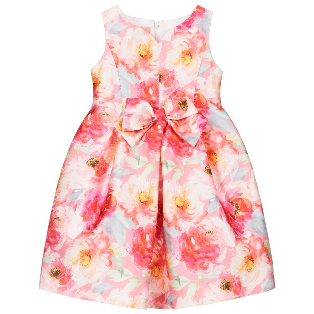 Irpa - Pink Floral Bow Dress | Childrensalon