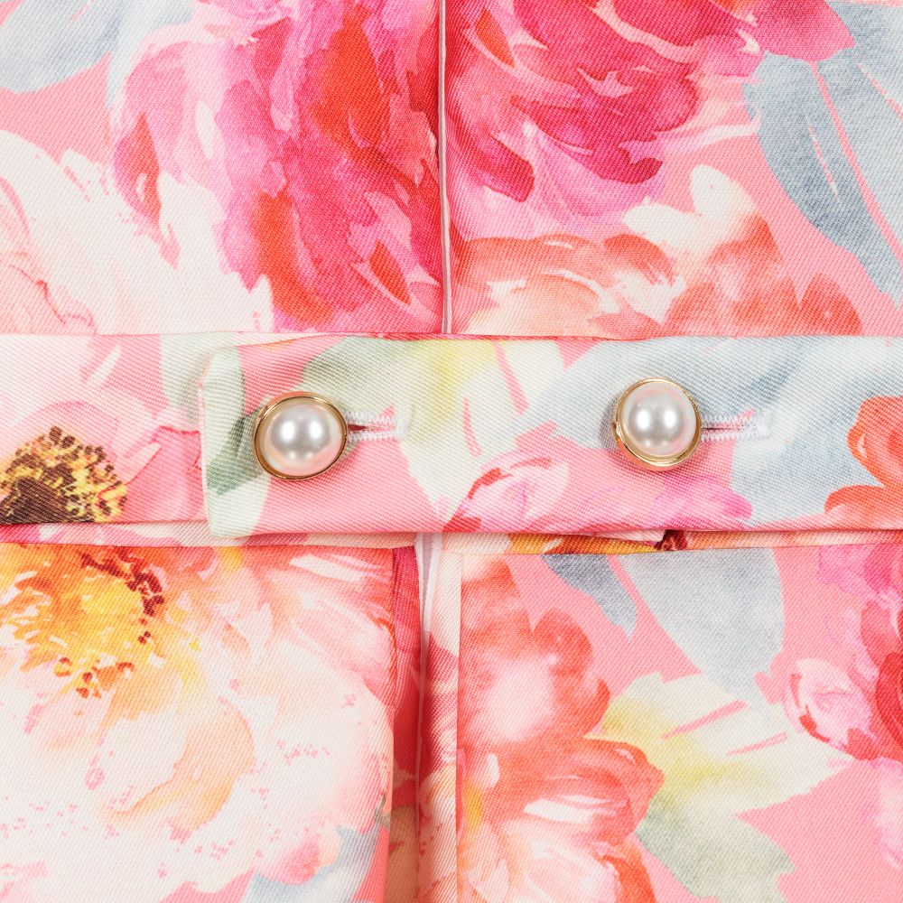 Irpa-Pink Floral Bow Dress | Childrensalon Outlet