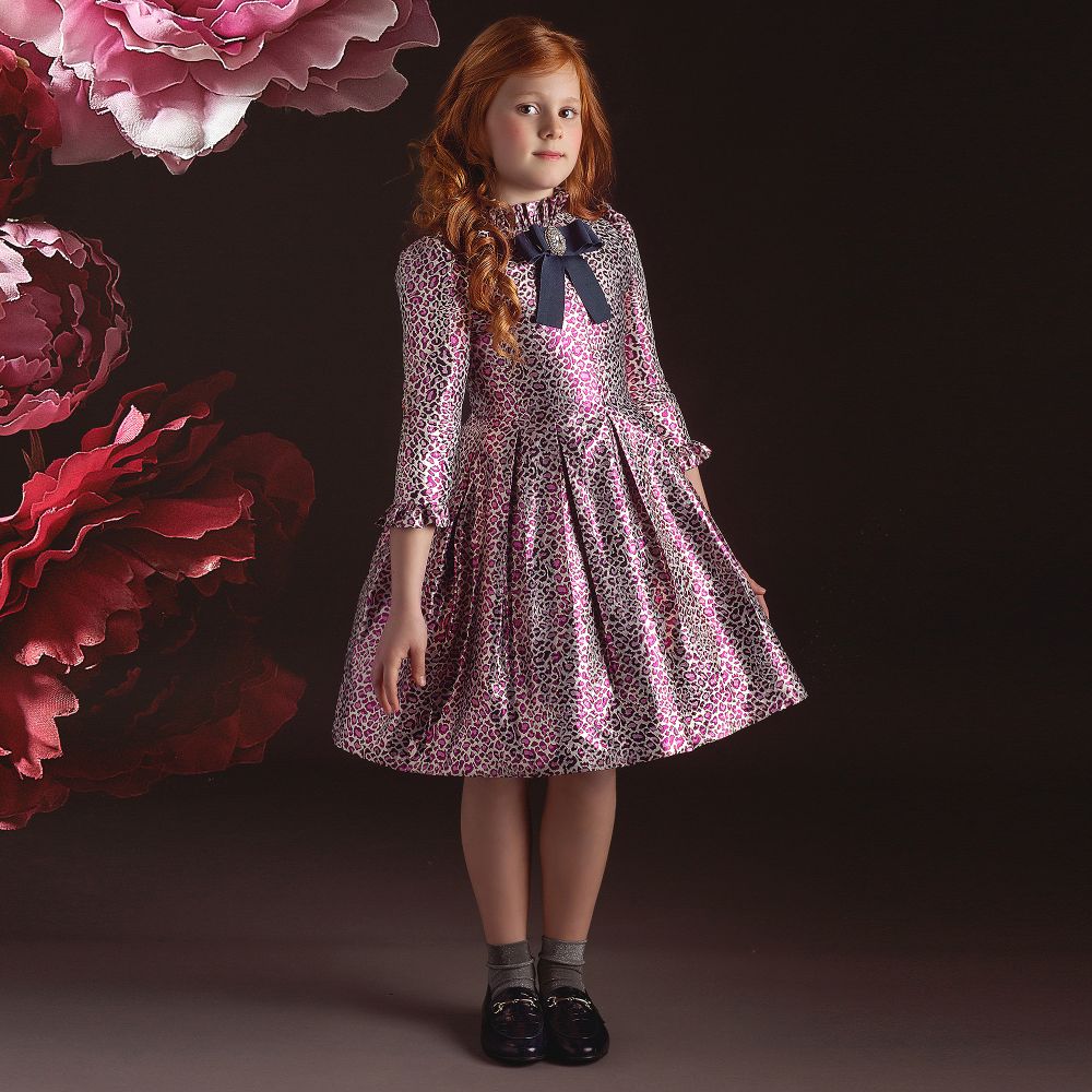Leopard jacquard dress sale