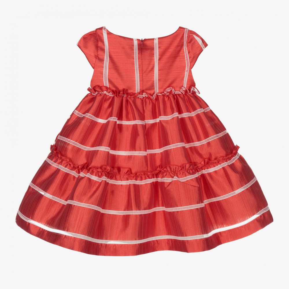 Irpa-فستان أورغانزا لون أحمر وأبيض | Childrensalon Outlet