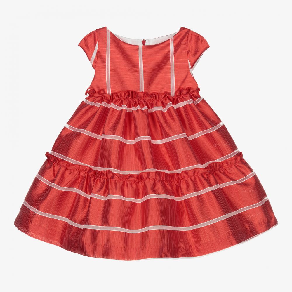 Irpa-فستان أورغانزا لون أحمر وأبيض | Childrensalon Outlet