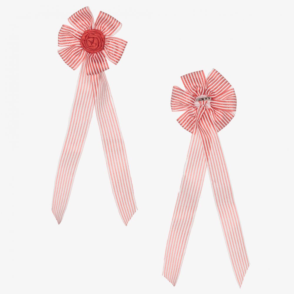 Irpa-فستان أورغانزا لون أحمر وأبيض | Childrensalon Outlet