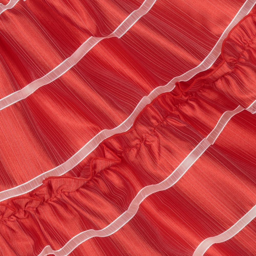 Irpa-فستان أورغانزا لون أحمر وأبيض | Childrensalon Outlet