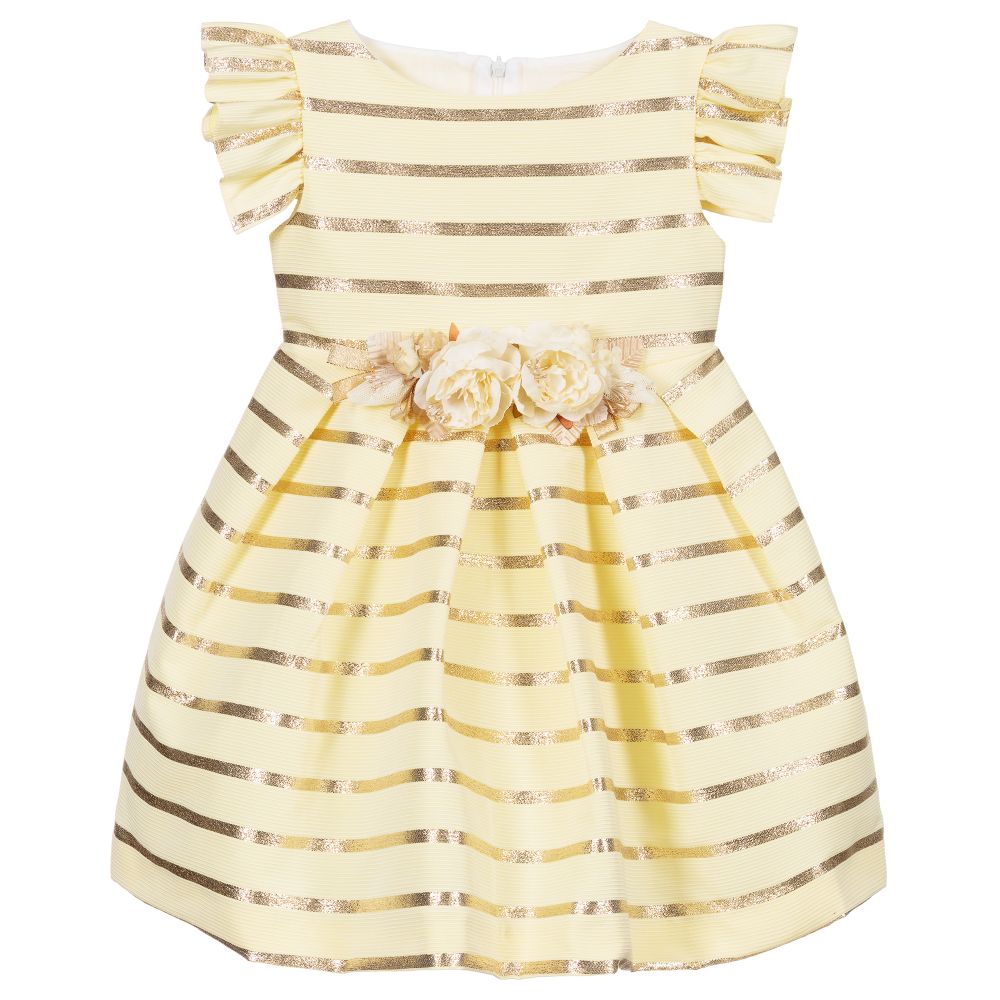 Irpa - Платье желтого и золотистого цвета | Childrensalon