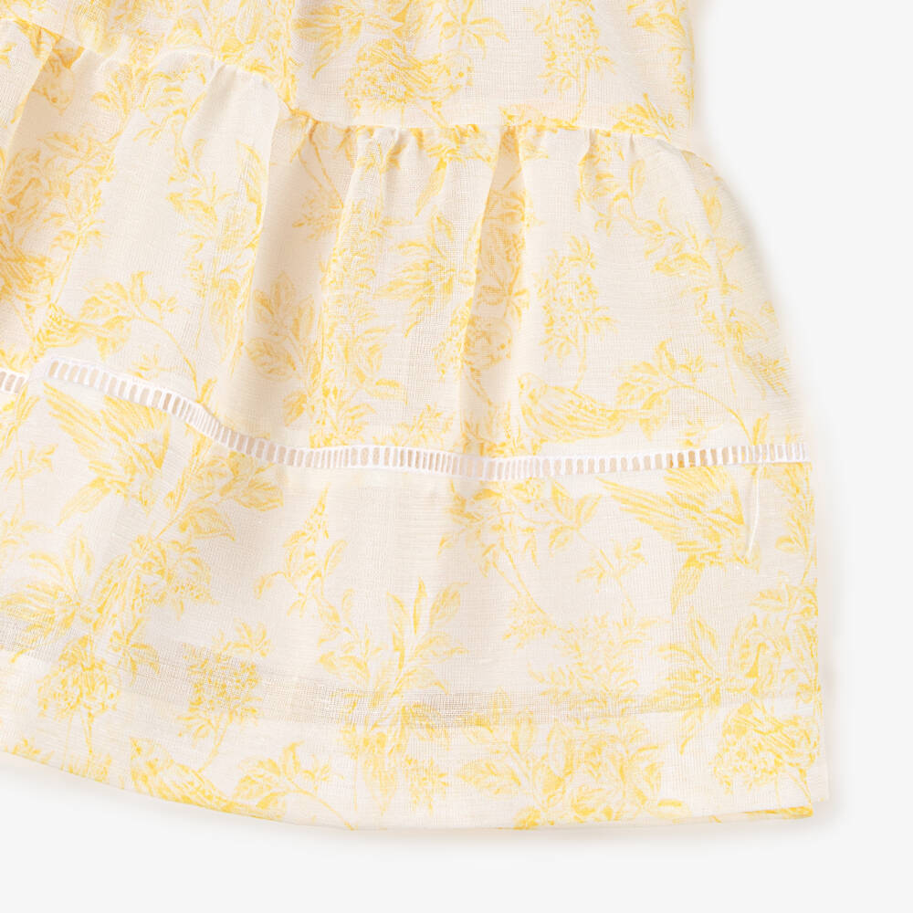 Irpa-فستان بناتي بنقشة توال صفراء | Childrensalon Outlet