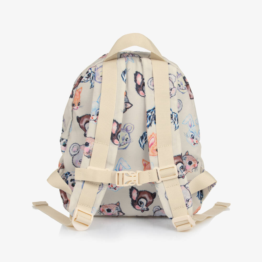 Molo-Ivory Animal Print Backpack (30cm) | Childrensalon Outlet