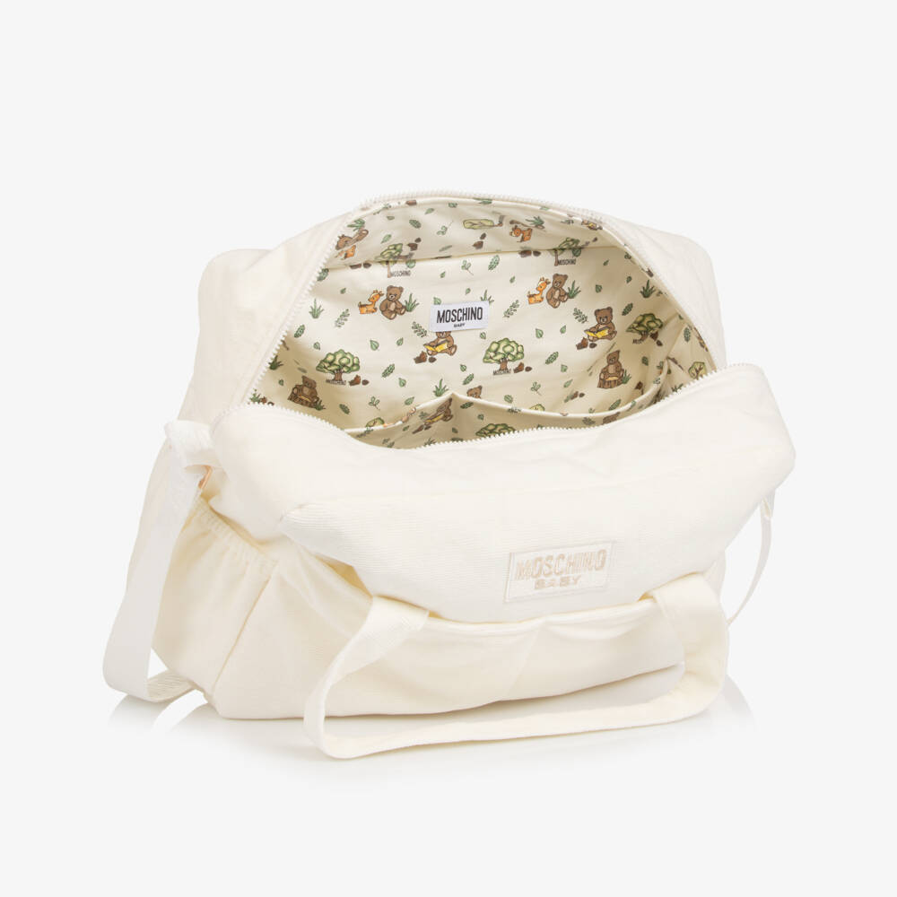Moschino-Ivory Corduroy Baby Changing Bag (50cm) | Childrensalon Outlet