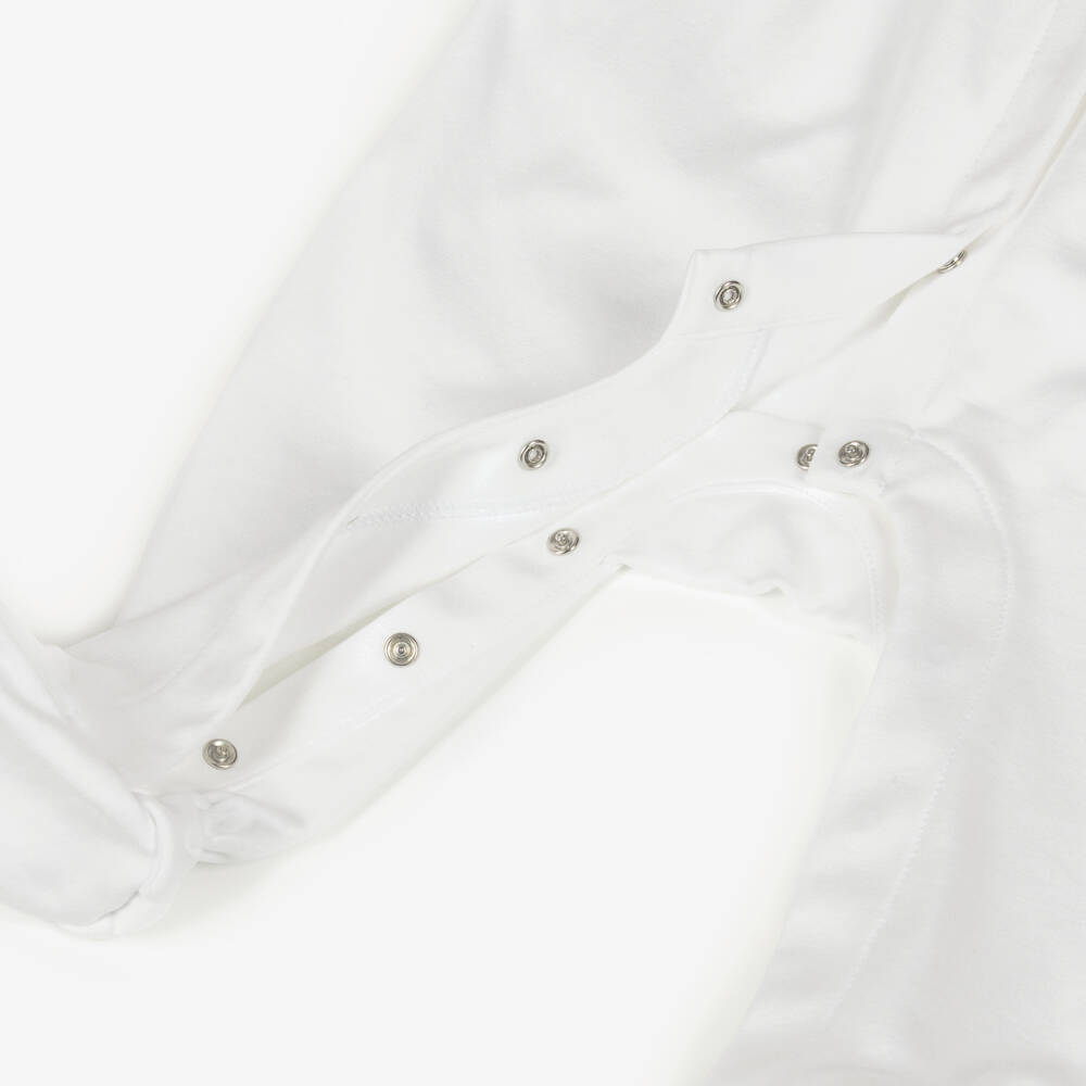 Dolce & Gabbana-Ivory Cotton Embroidered DG Babysuit Gift Set | Childrensalon Outlet