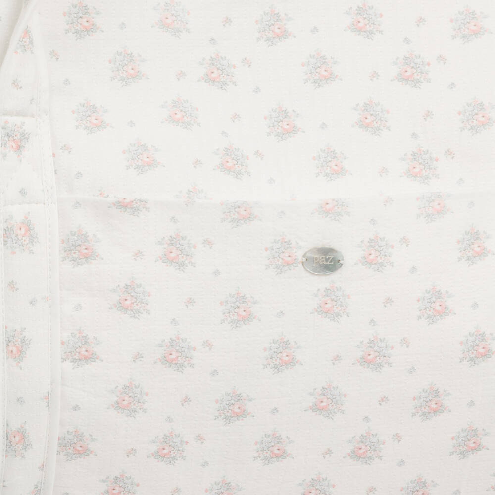PAZ Rodríguez-Ivory Cotton Floral Weekend Changing Bag (40cm) | Childrensalon Outlet