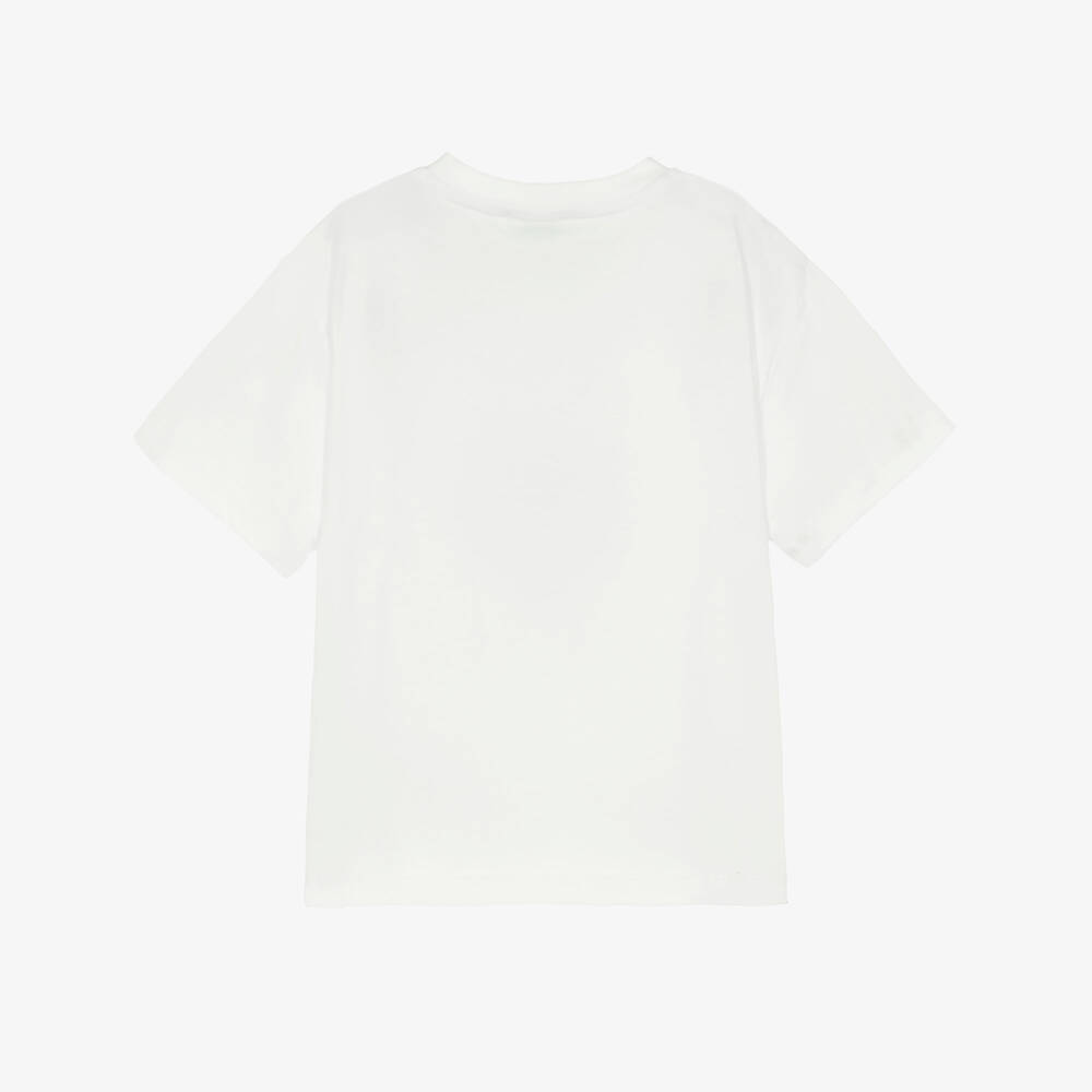 KENZO KIDS-Ivory Cotton Jersey Lucky Tiger T-Shirt | Childrensalon Outlet