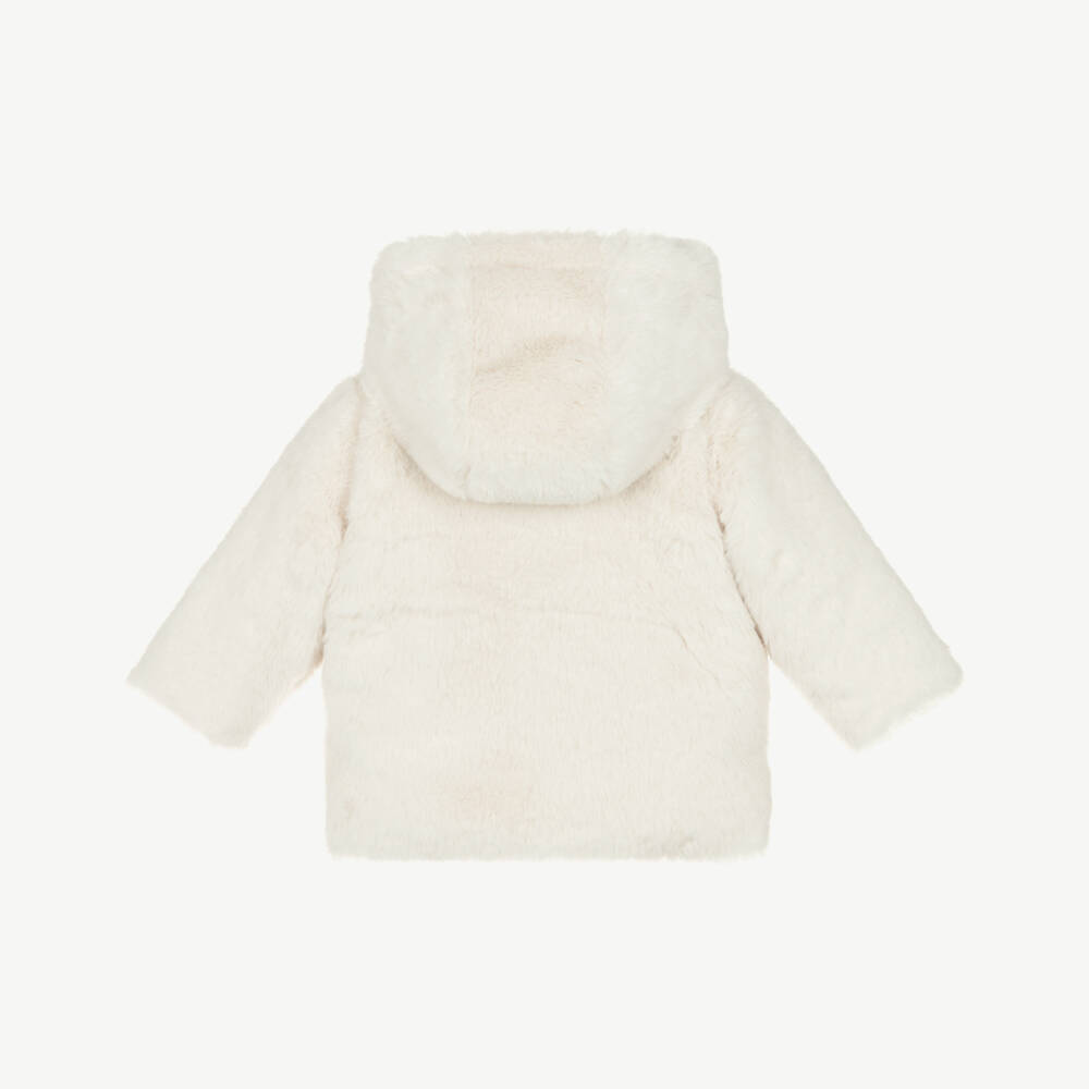 Tutto Piccolo-Кремовая искусственная меховая куртка для малышей | Childrensalon Outlet