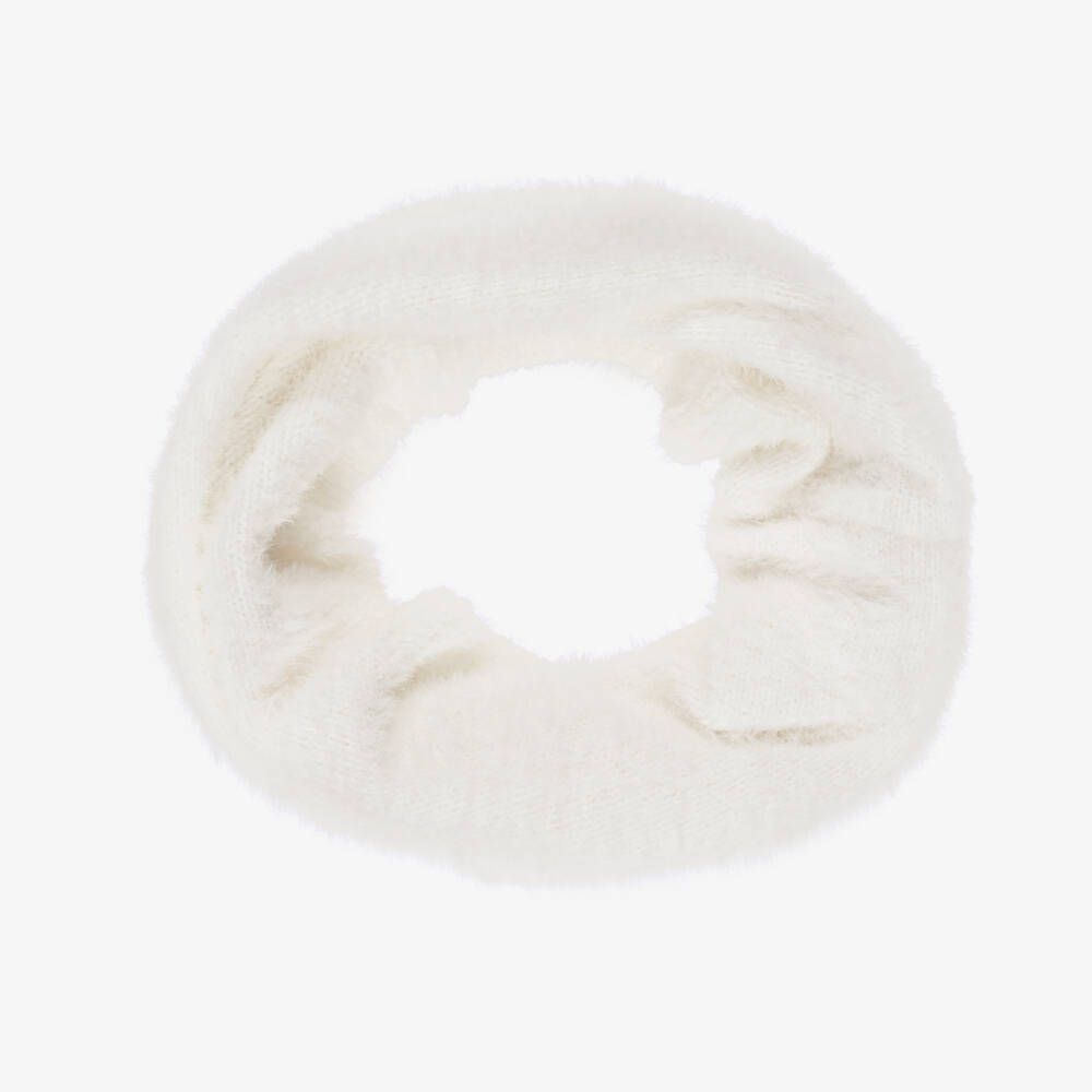 Jamiks-Ivory Fluffy Knited Snood | Childrensalon Outlet
