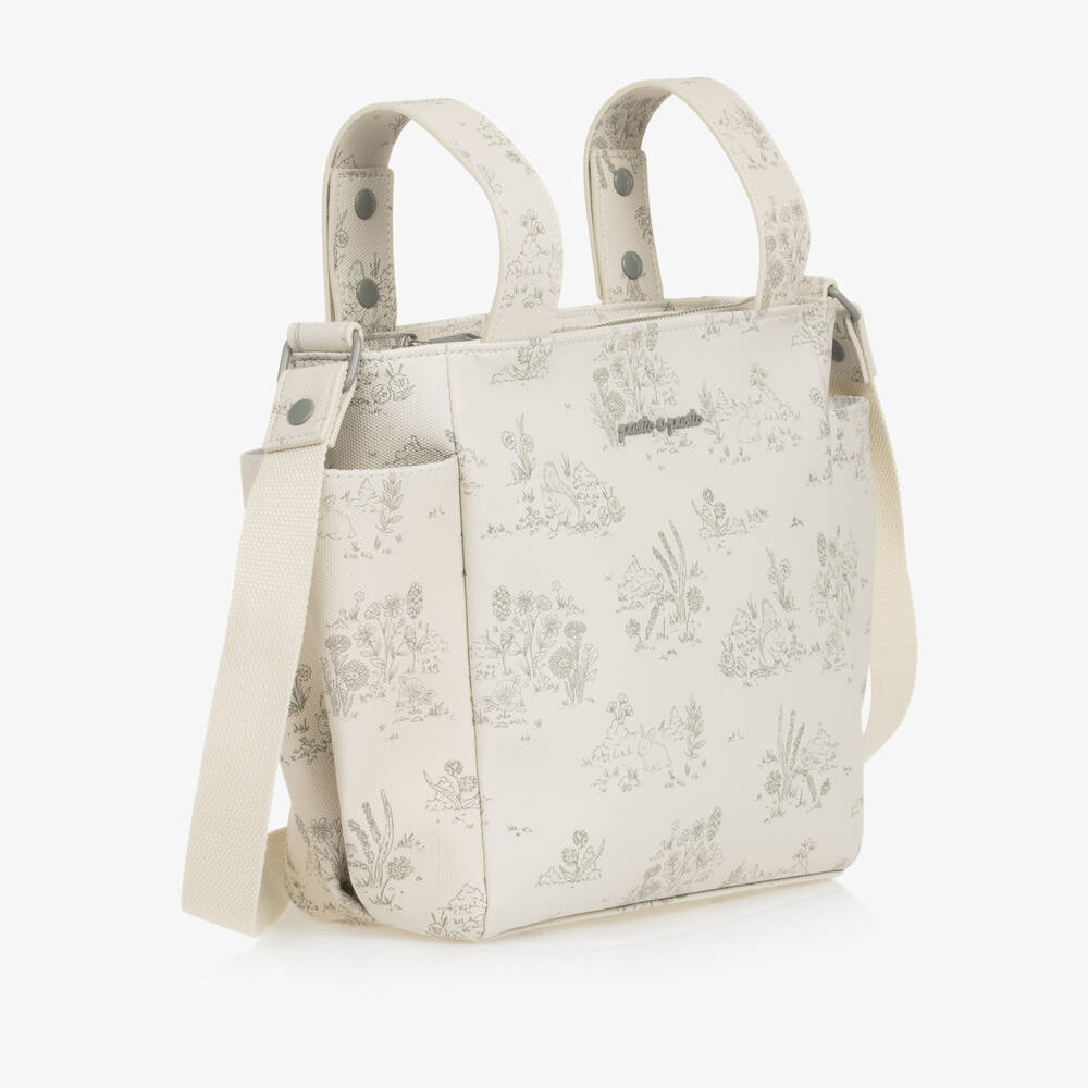 Pasito a Pasito-Ivory Forest Animal Changing Bag (38cm) | Childrensalon Outlet