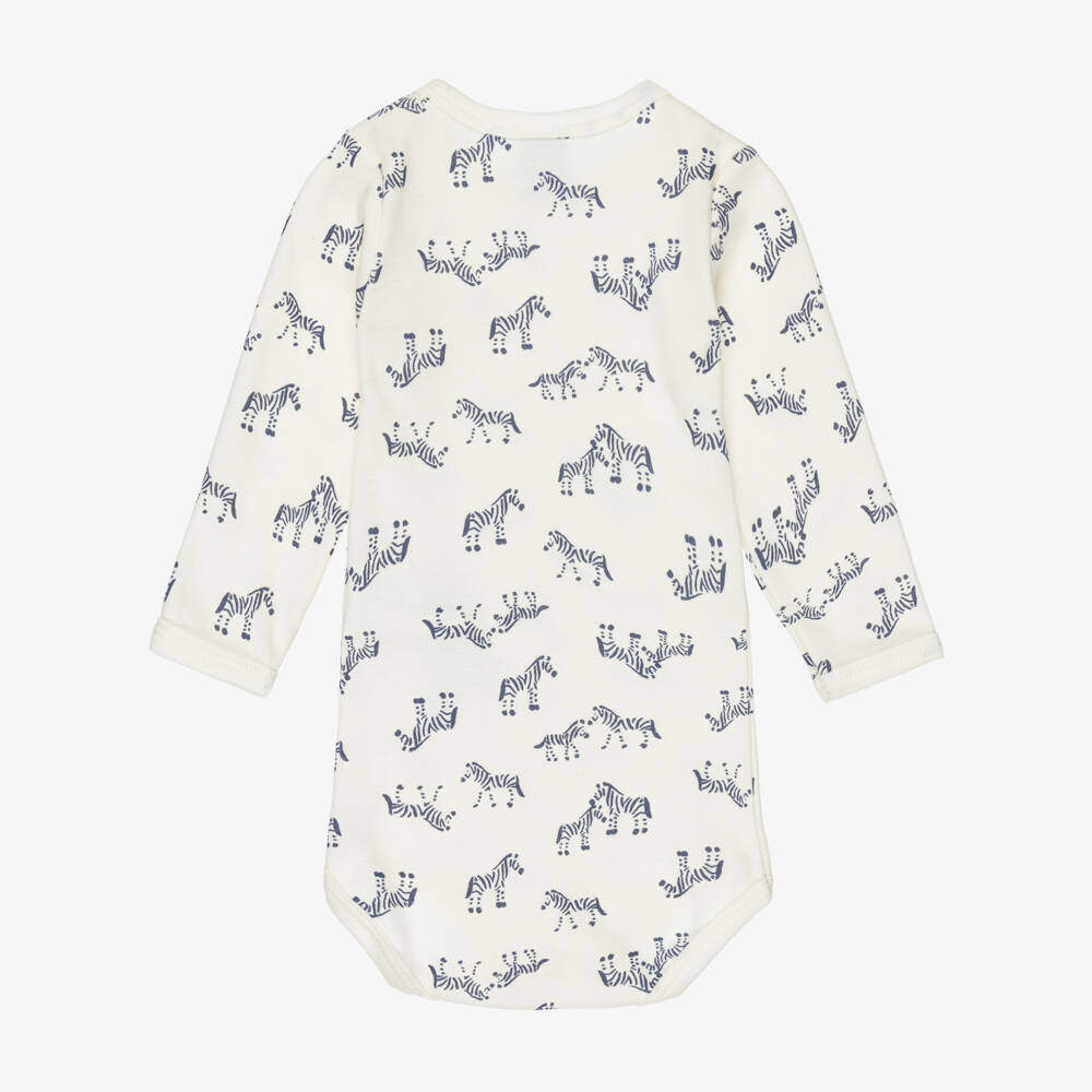 Petit Bateau-Ivory & Green Cotton Baby Bodyvests (5 Pack) | Childrensalon Outlet