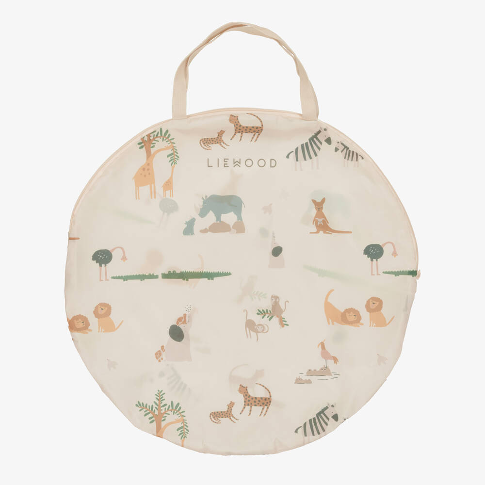 Liewood-Ivory Jungle Animal Pop-Up Playtime Tunnel (120cm) | Childrensalon Outlet