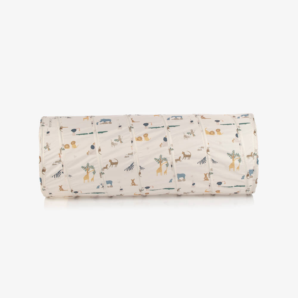 Liewood-Ivory Jungle Animal Pop-Up Playtime Tunnel (120cm) | Childrensalon Outlet