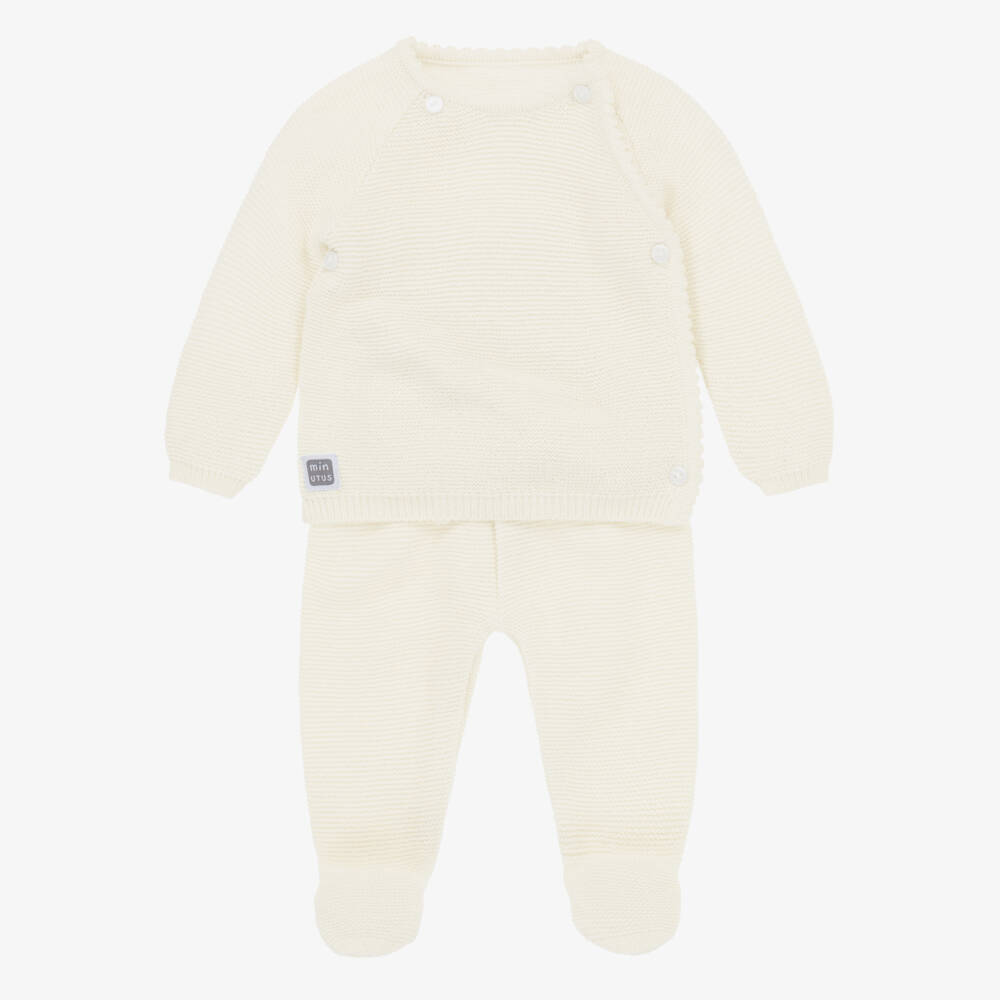 Minutus-Кремовый вязаный комплект для малышей | Childrensalon Outlet