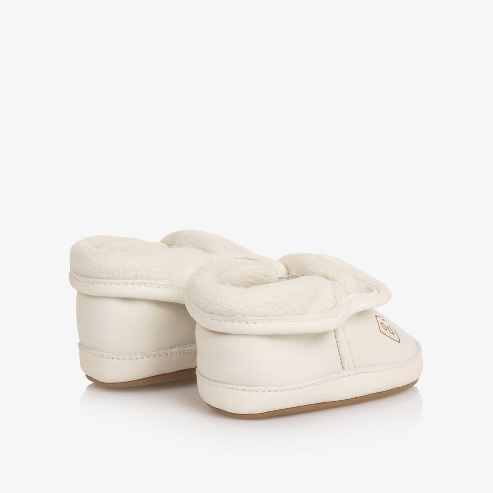 BOSS-Ivory Leather Baby Pre-Walkers | Childrensalon Outlet