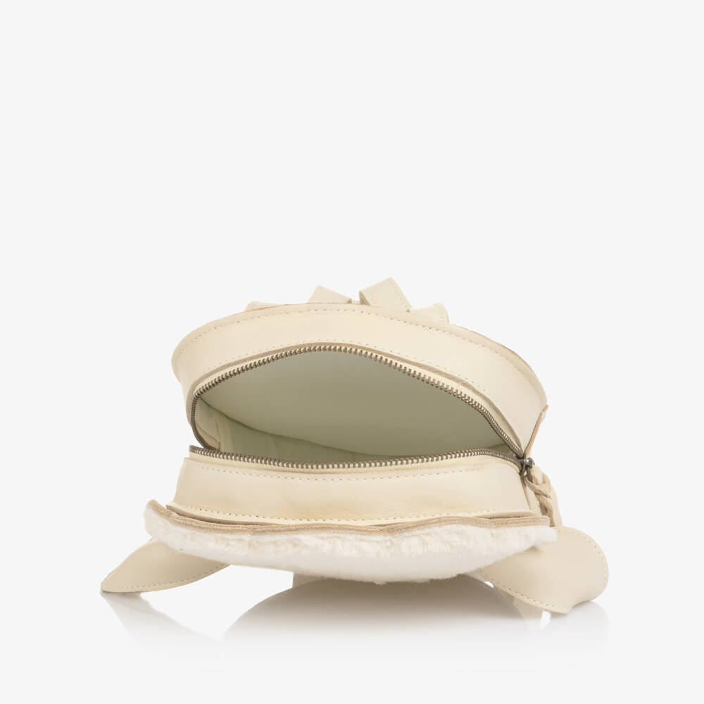 Donsje-Ivory Leather Lammy Backpack (18cm) | Childrensalon Outlet
