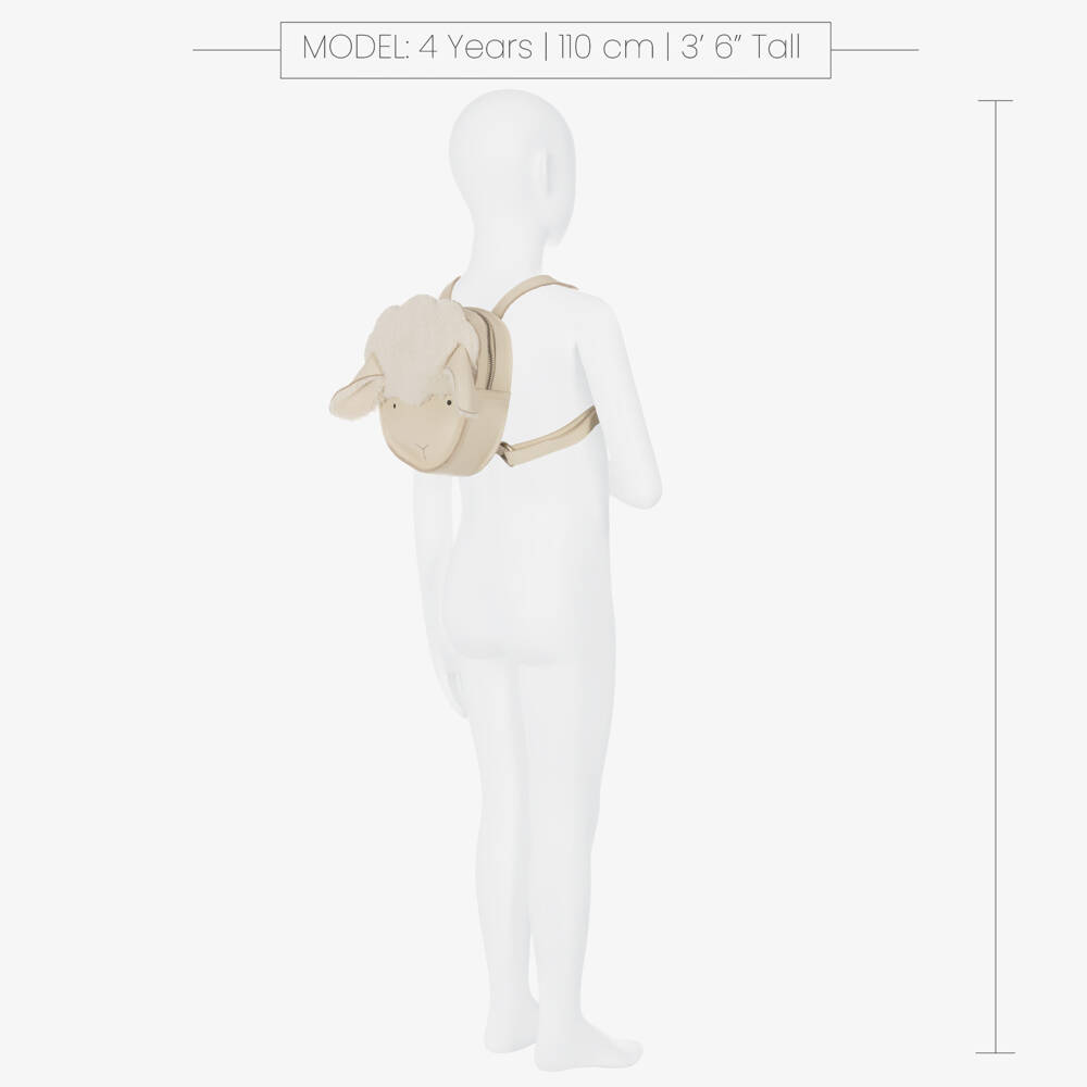 Donsje-Ivory Leather Lammy Backpack (18cm) | Childrensalon Outlet
