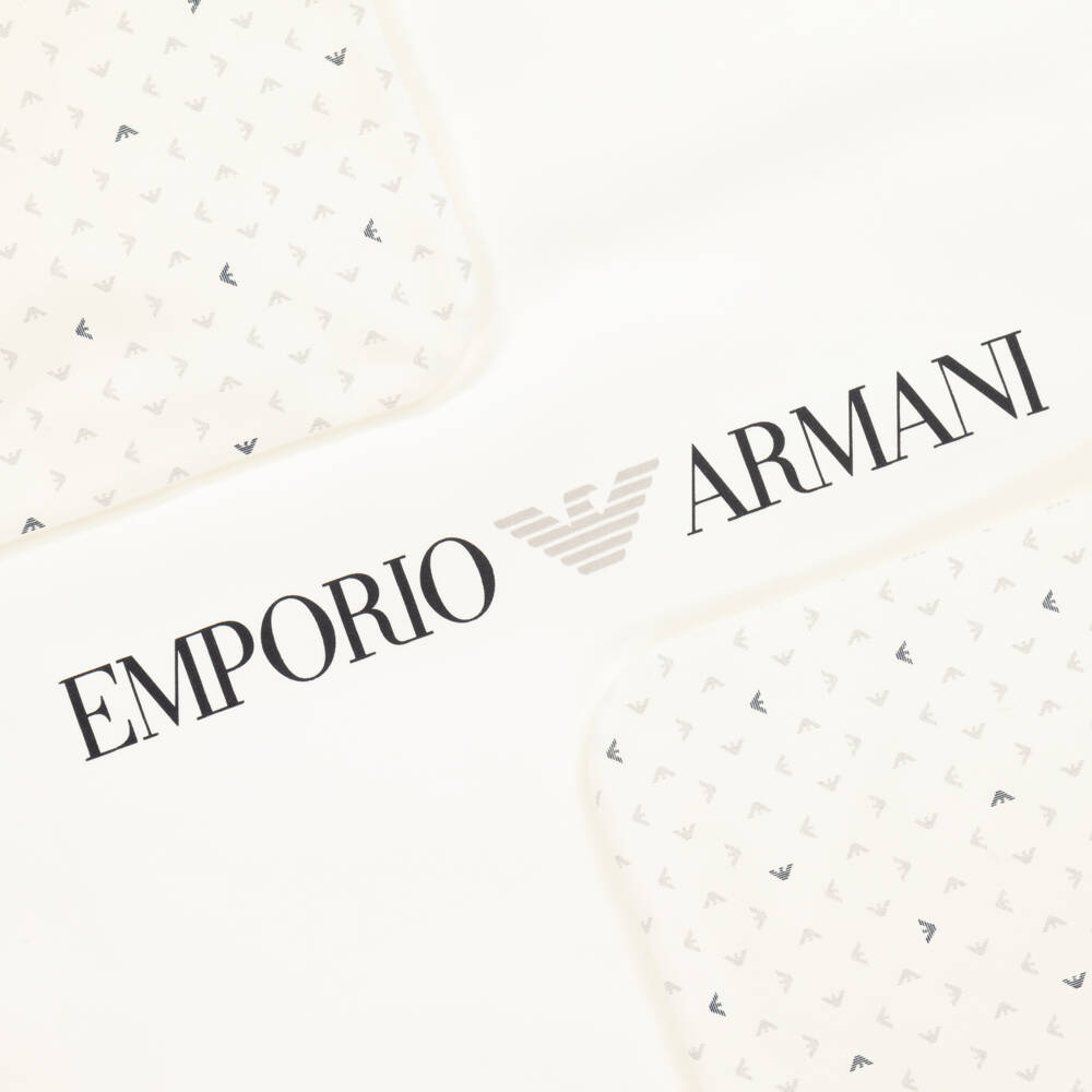 Emporio Armani-Ivory Padded Blanket (74cm) | Childrensalon Outlet