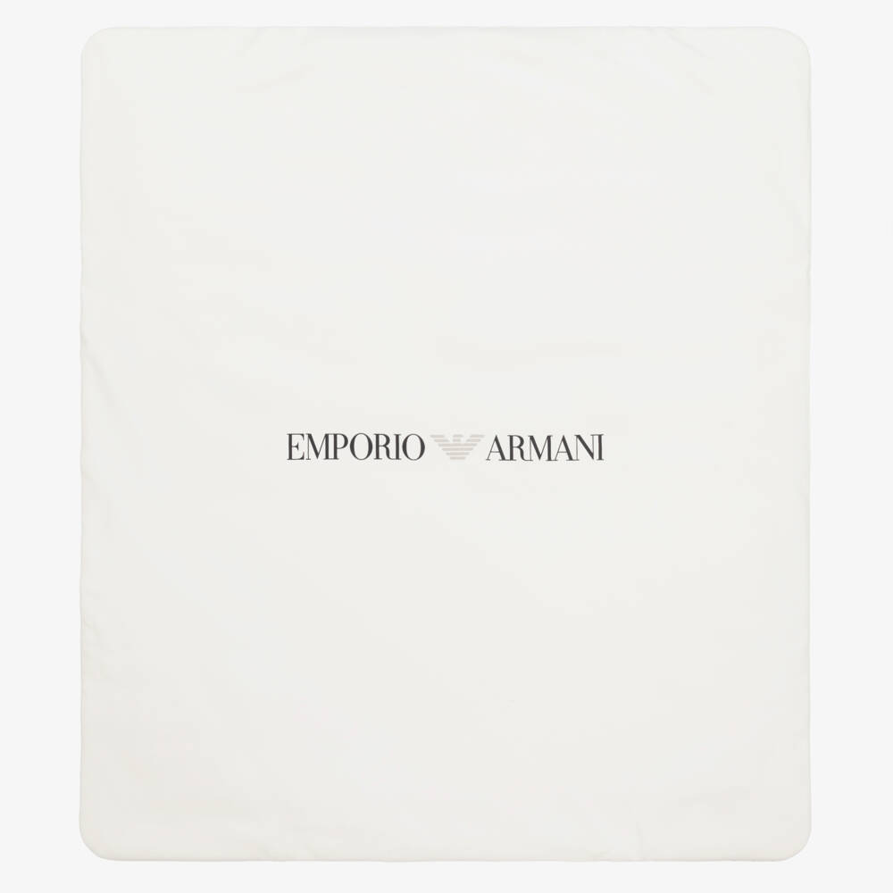 Emporio Armani-Ivory Padded Blanket (74cm) | Childrensalon Outlet