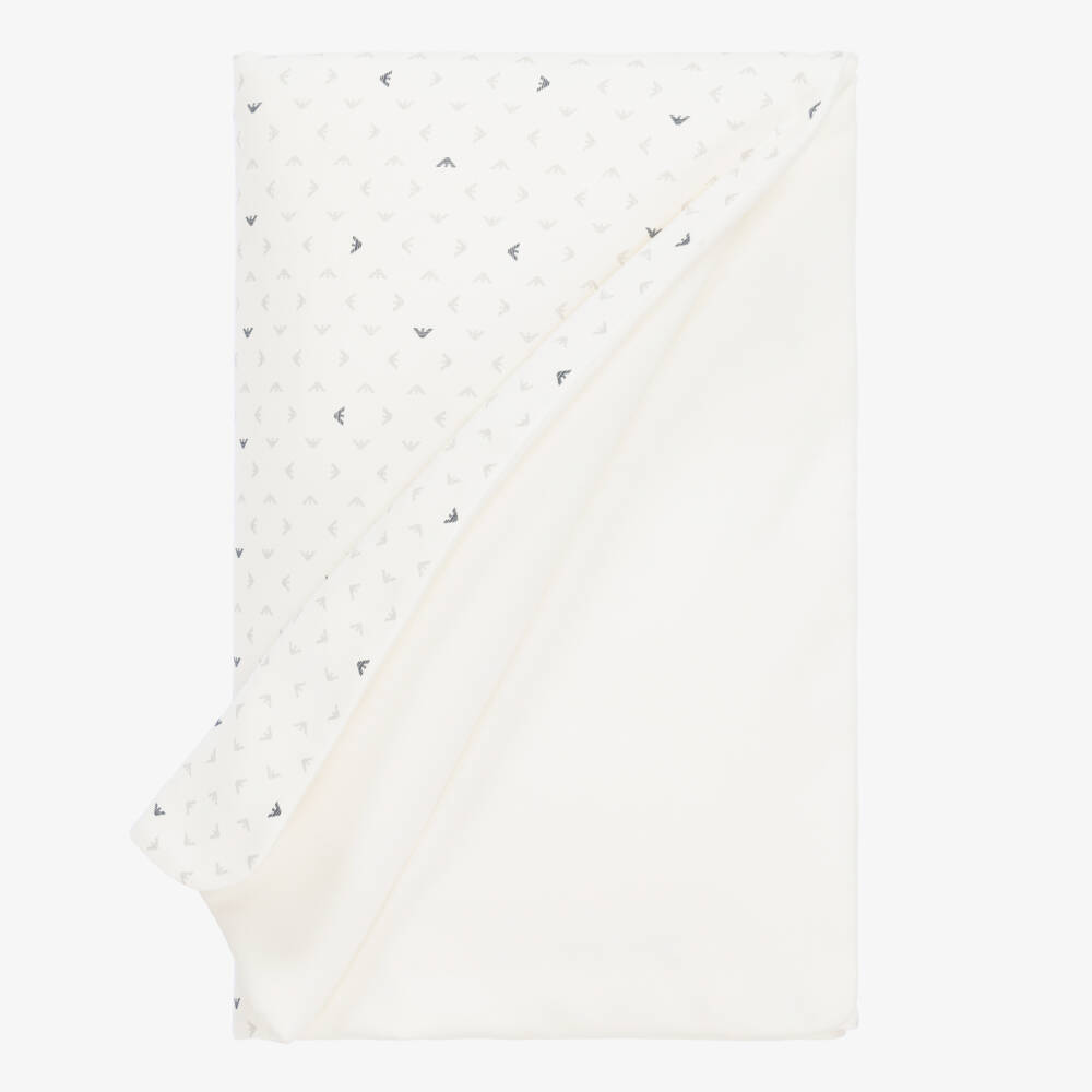 Emporio Armani-Ivory Padded Blanket (74cm) | Childrensalon Outlet