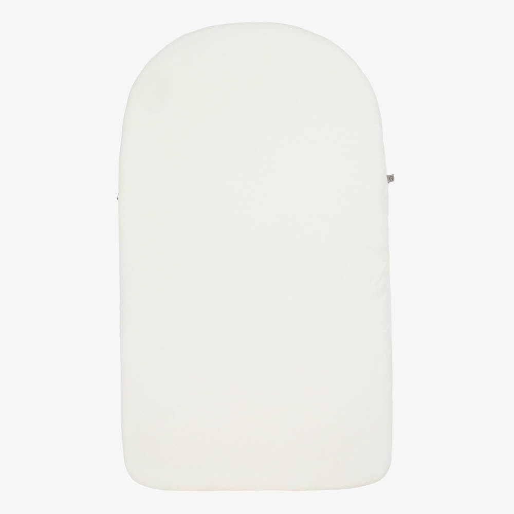 AIGNER-Ivory Pima Cotton Padded Teddy Bear Baby Nest (72cm) | Childrensalon Outlet