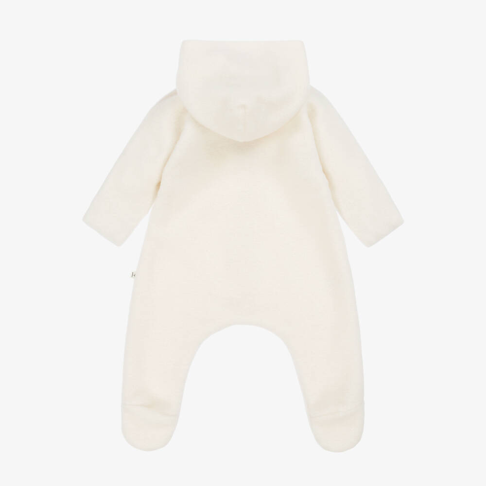 1 + in the family-Ivory Polar Fleece Pramsuit | Childrensalon Outlet