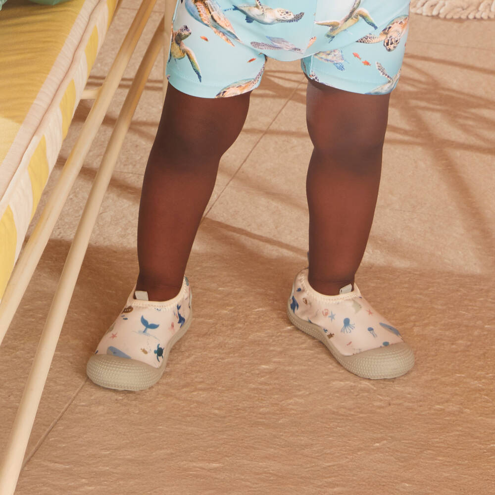 Liewood-Ivory Sea Creature Aqua Shoes | Childrensalon Outlet