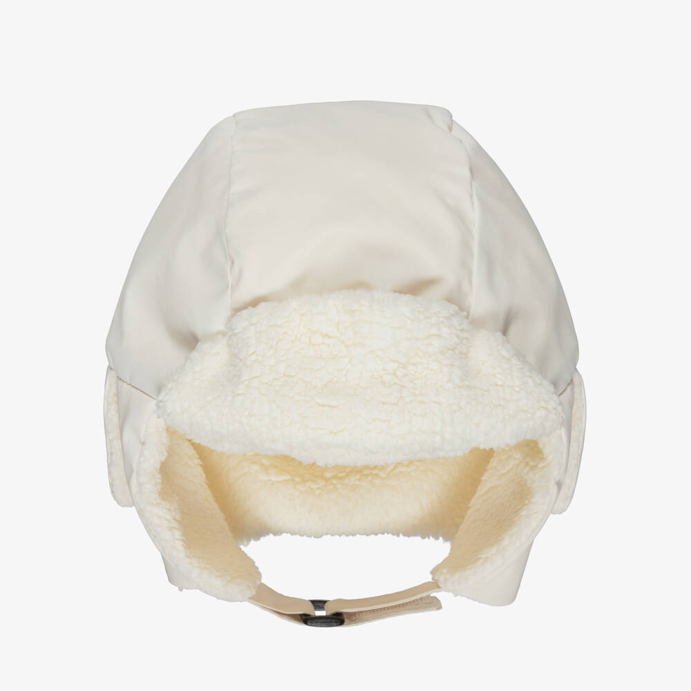 Deux par Deux-Ivory Sherpa Fleece Lined Trapper Hat | Childrensalon Outlet