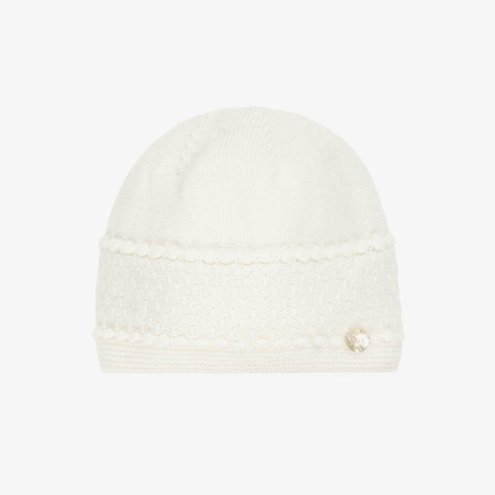 PAZ Rodríguez-Кремовая шерстяная вязаная шапка для малышей | Childrensalon Outlet