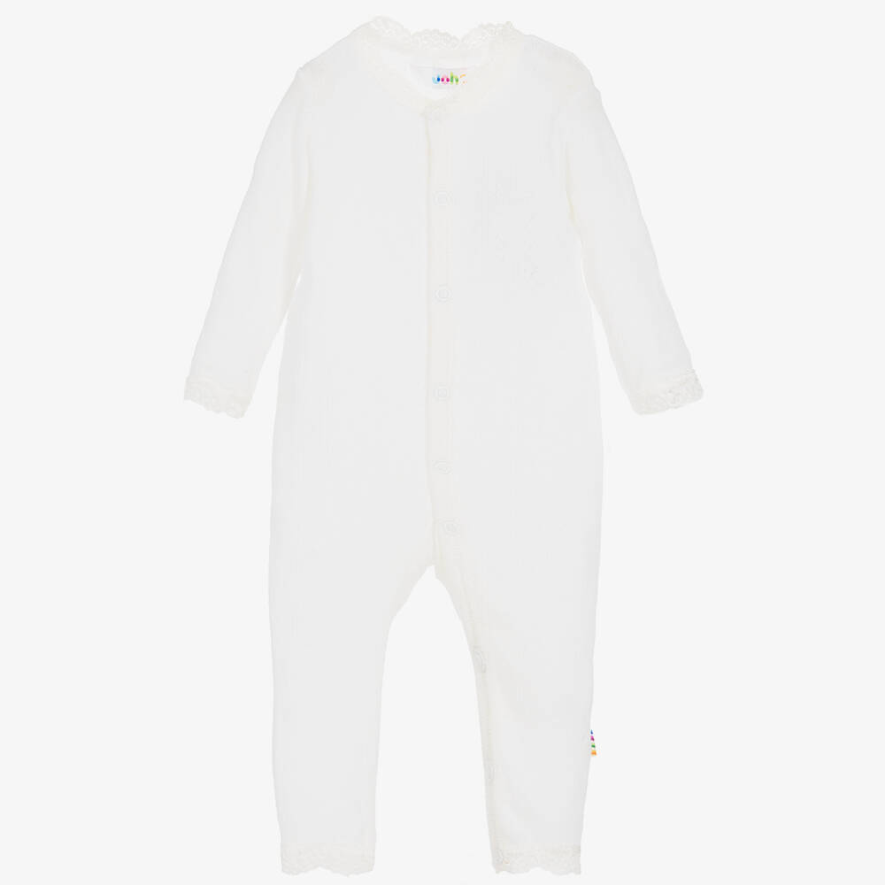 Joha-Ivory Wool & Silk Romper | Childrensalon Outlet