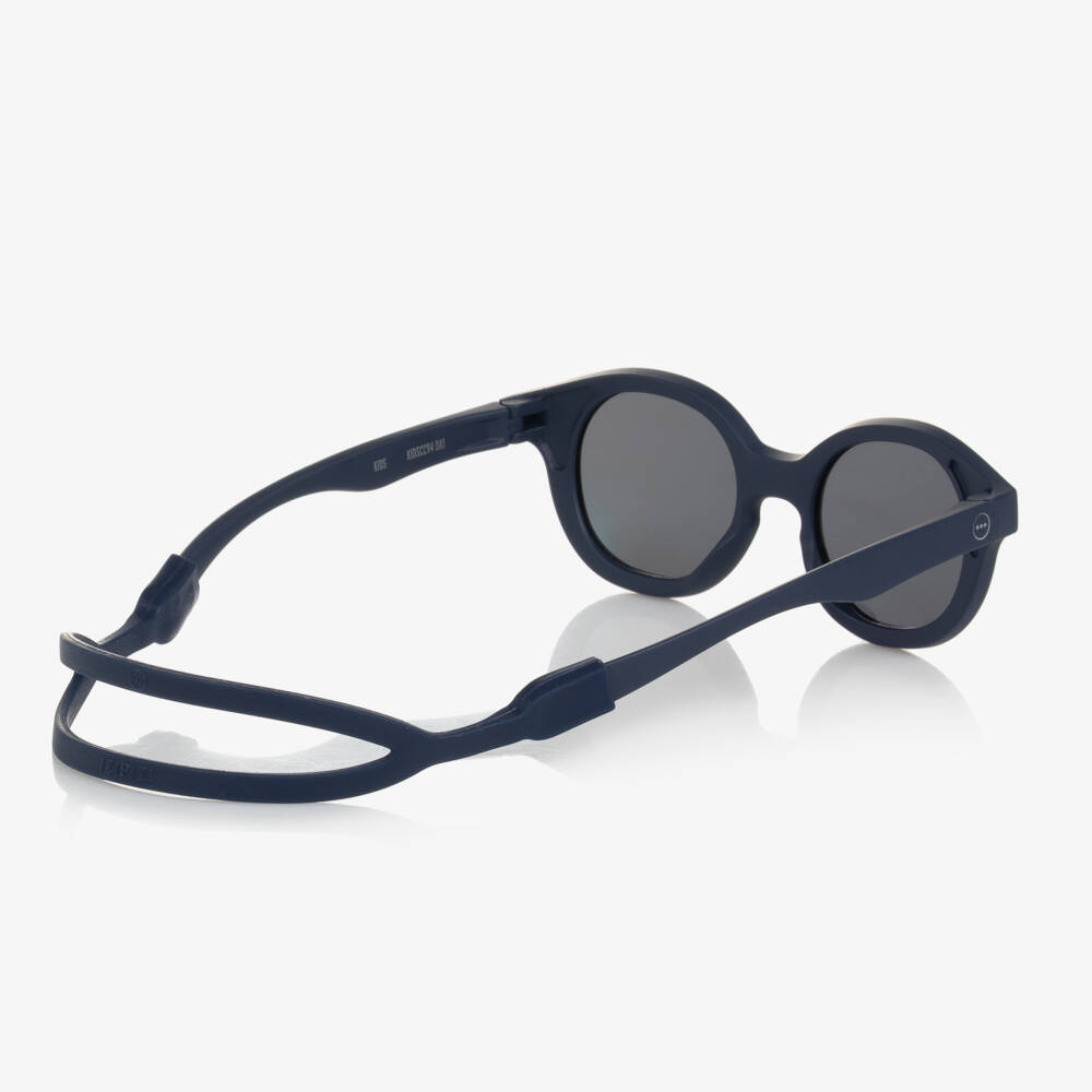 IZIPIZI-Round Navy Blue UV Protective Sunglasses | Childrensalon Outlet