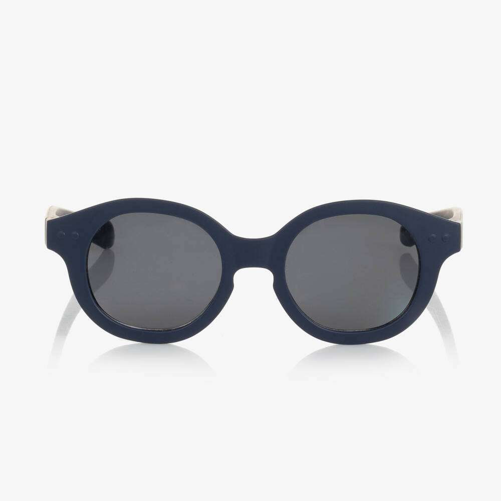 IZIPIZI-Round Navy Blue UV Protective Sunglasses | Childrensalon Outlet
