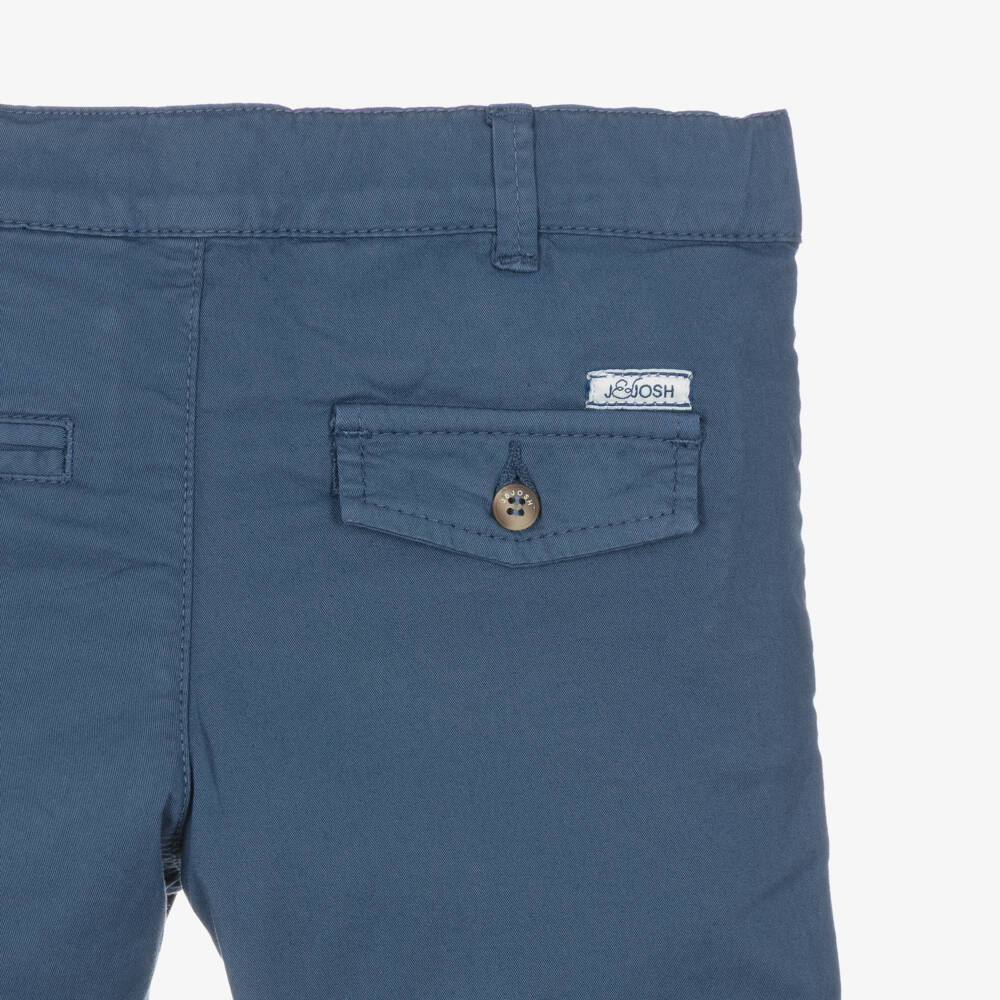 J&Josh-Boys Dark Blue Cotton Chino Trousers | Childrensalon Outlet