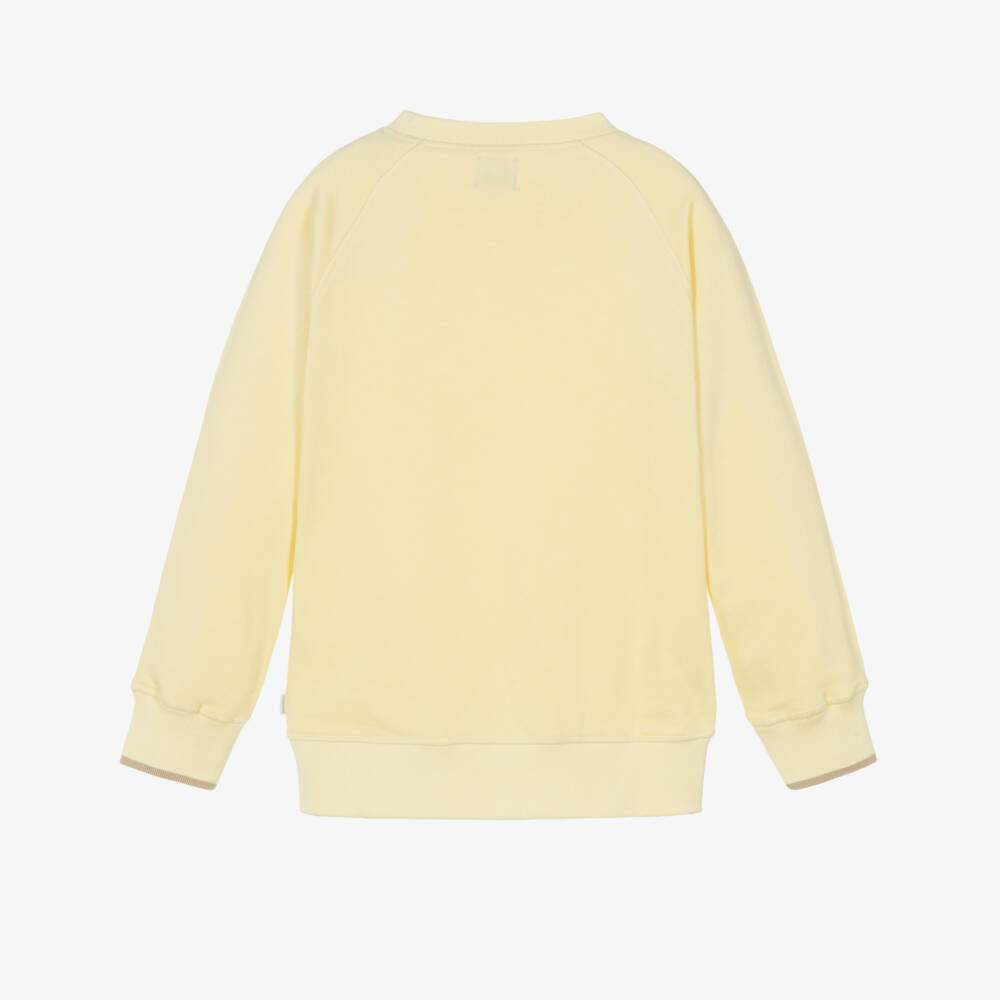 J&Josh-Boys Pastel Yellow Cotton Sweatshirt | Childrensalon Outlet