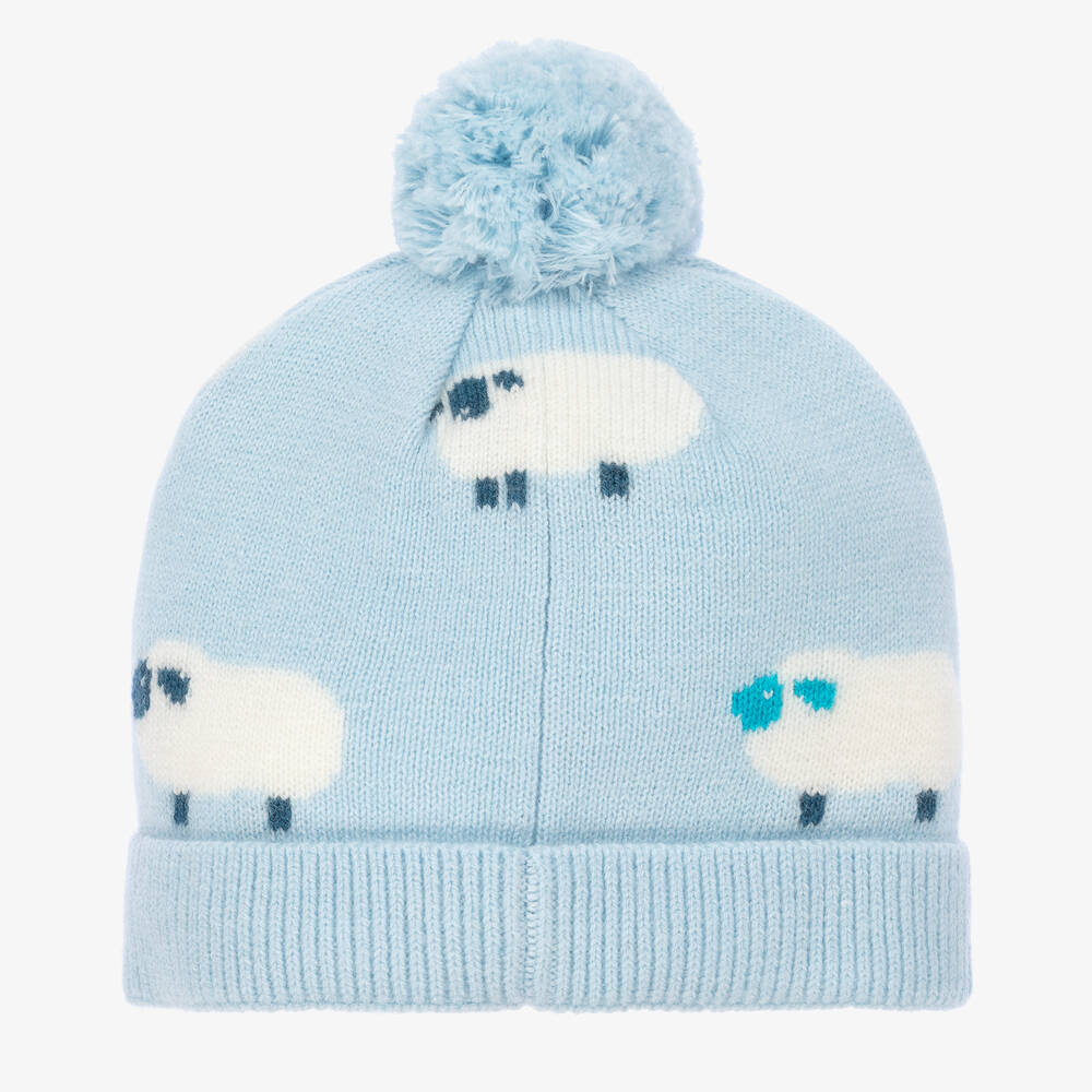 Jacadi Paris-قبعة مزيج صوف محبوك لون أزرق للمواليد | Childrensalon Outlet