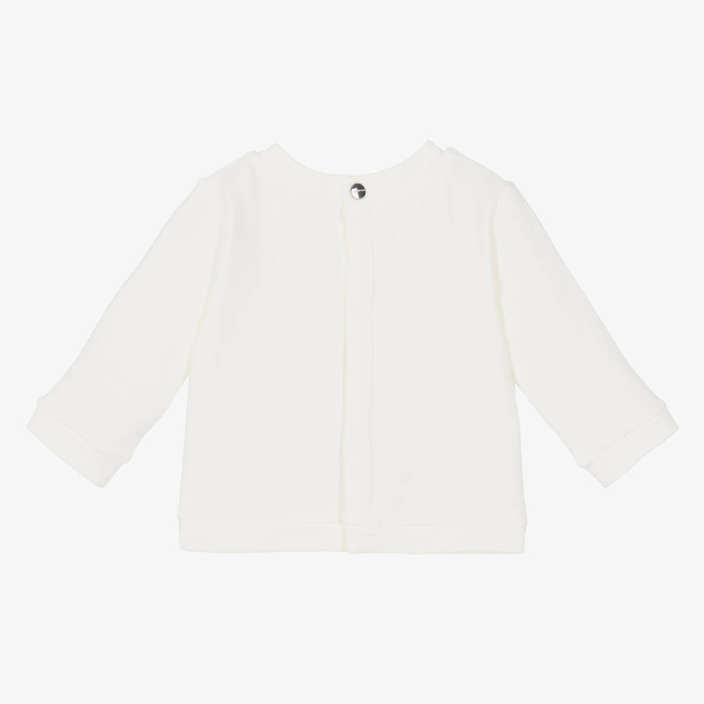 Jacadi Paris Sweat blanc bebe garcon Childrensalon Outlet