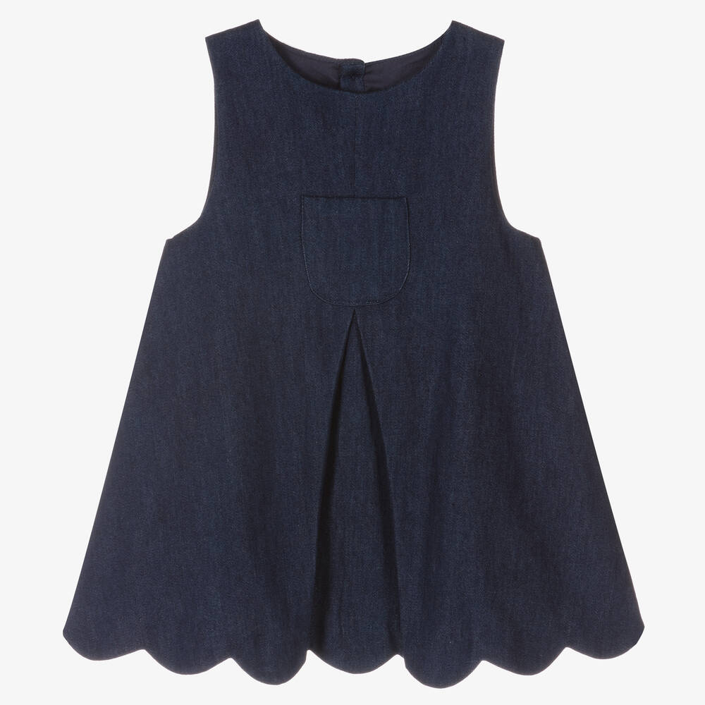 Jacadi Paris - Robe bleue en denim bébé | Childrensalon