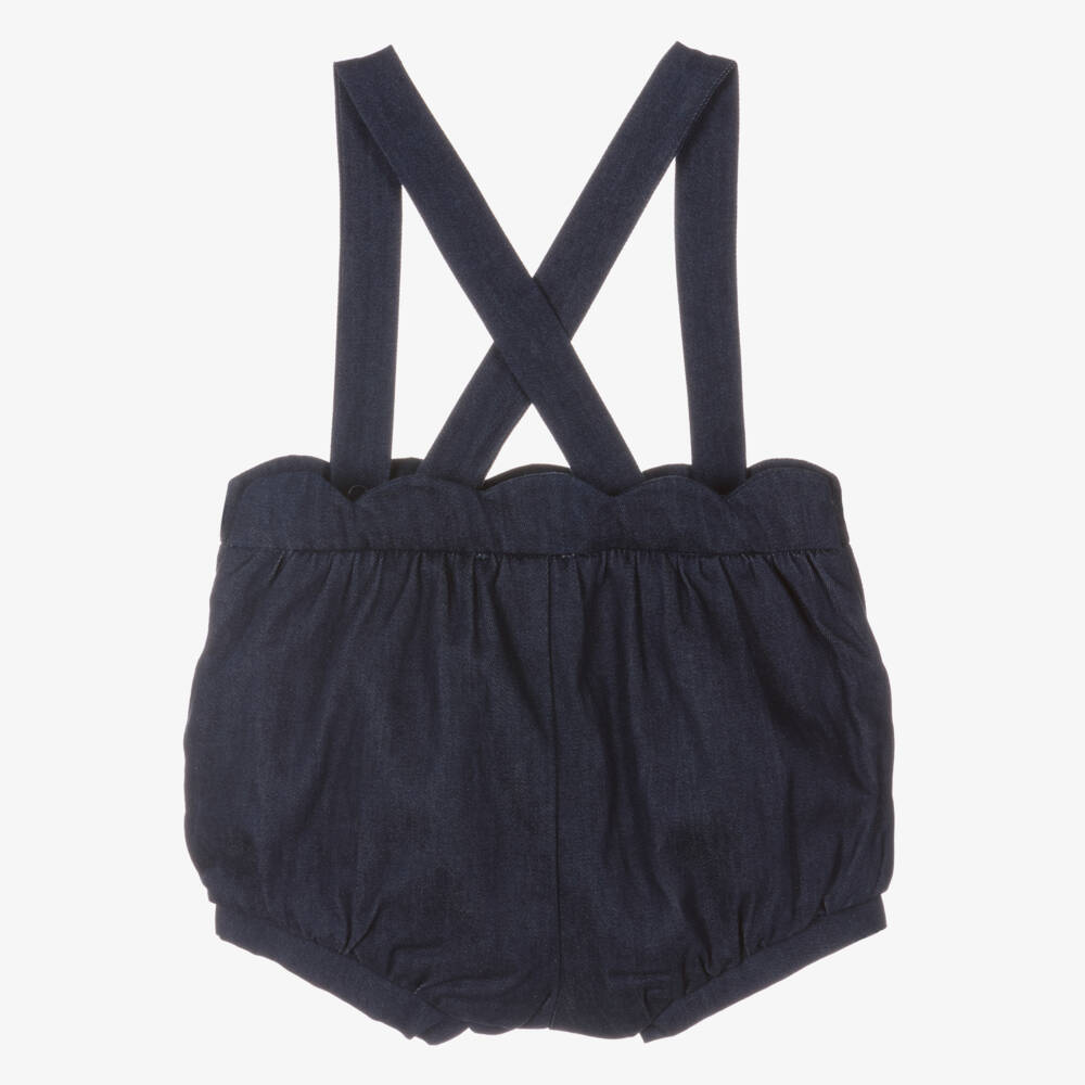 Jacadi Paris-Baby Girls Blue Denim Shorts | Childrensalon Outlet