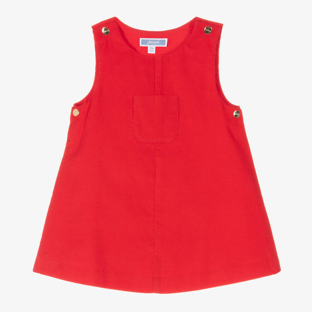 Jacadi Paris - Robe rouge en velours bébé | Childrensalon